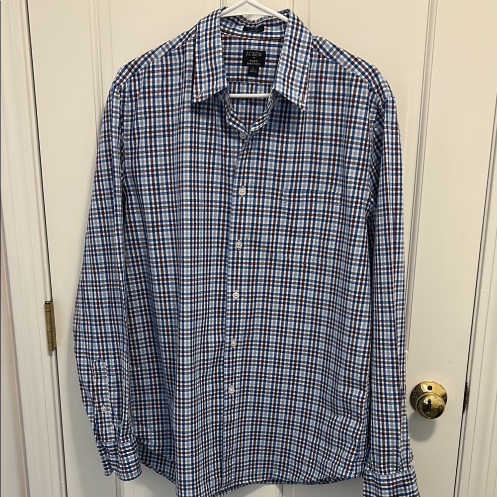 J. Crew Factory Men's Blue Plaid Shirt